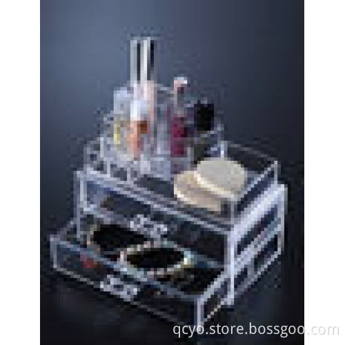 8 Compartment Acrylic Cosmetic and Jewelry Organizer,makeup storage